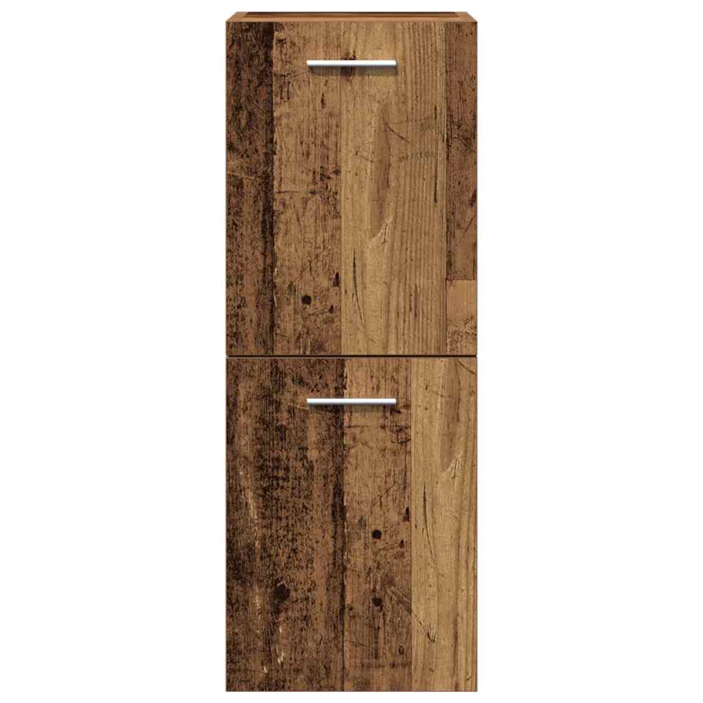 Badkamermeubelset Wandgemonteerd 4 pcs Oud Hout Bewerkt hout