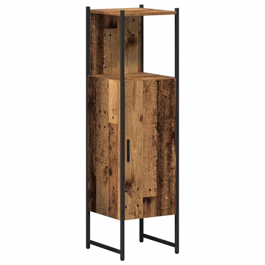Badkamermeubelset met plank met opslag 3 pcs Bruin Bewerkt hout