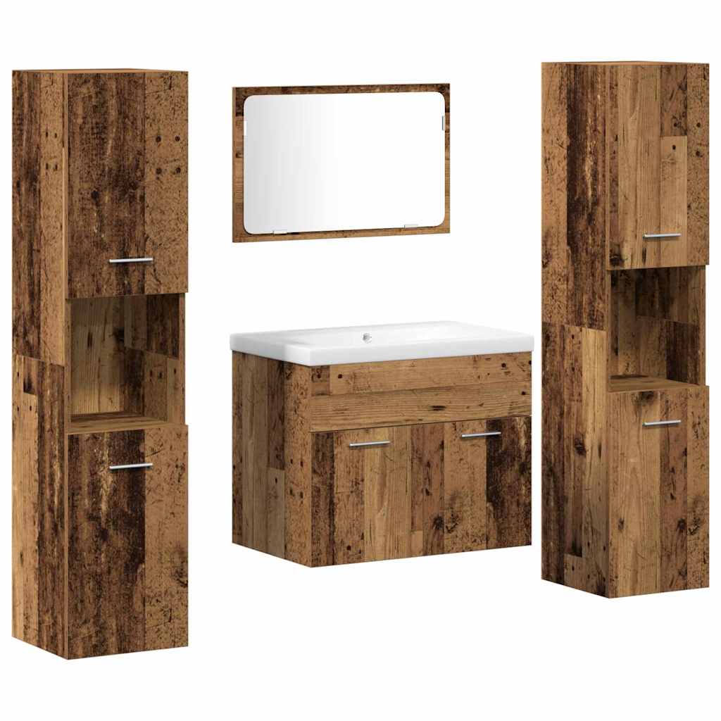 Sets Anders 4 pcs Oude hout 30 x 30 x 130 cm Bewerkt hout