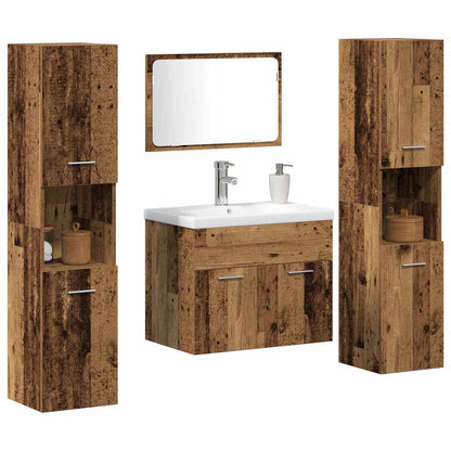 Sets Anders 4 pcs Oude hout 30 x 30 x 130 cm Bewerkt hout