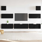 Tv-meubelset 7 delen zwart eiken 100x30x30 cm