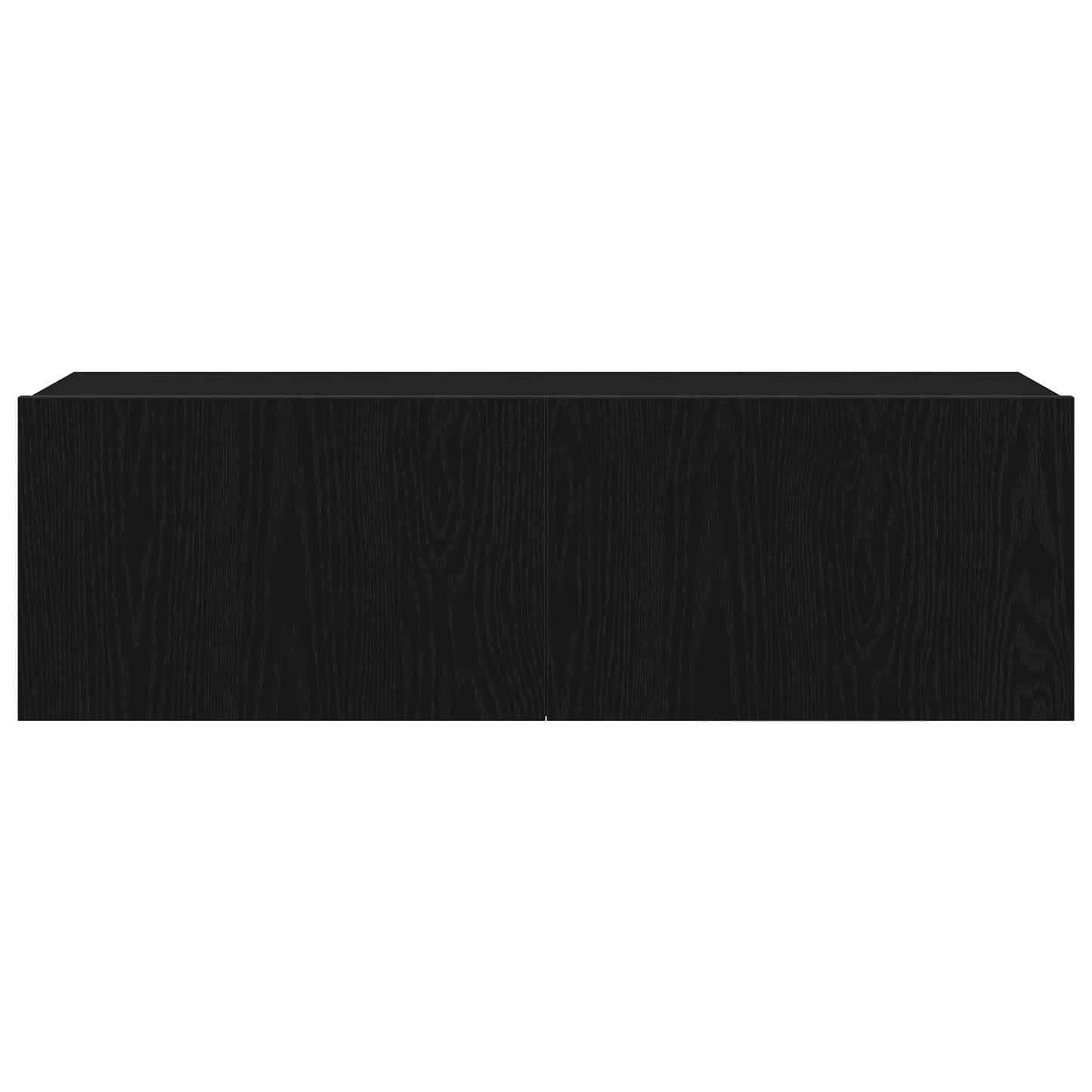 Tv-meubelset 7 pcs Zwart Eiken 100 x 30 x 30 cm Bewerkt hout
