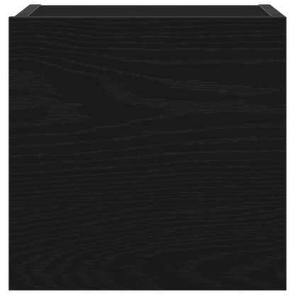 Tv-meubelset 7 pcs Zwart Eiken 100 x 30 x 30 cm Bewerkt hout