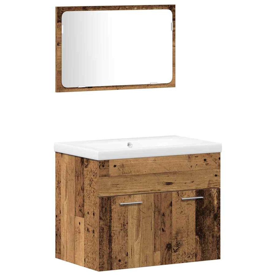 Sets Anders 3 pcs Oude hout 30 x 30 x 130 cm Bewerkt hout