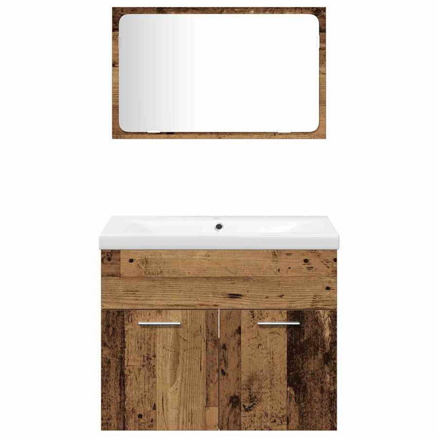 Sets Anders 3 pcs Oude hout 30 x 30 x 130 cm Bewerkt hout