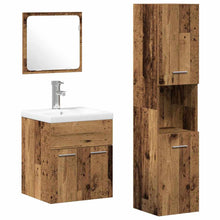 4-Delige Badkamer Meubelset - Geëngineerd Hout 41 x 38.5 x 46 cm Oud hout