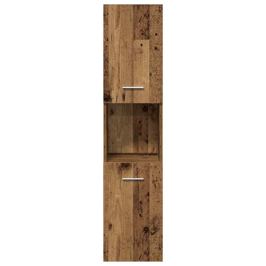 4-Delige Badkamer Meubelset - Geëngineerd Hout 41 x 38.5 x 46 cm Oud hout