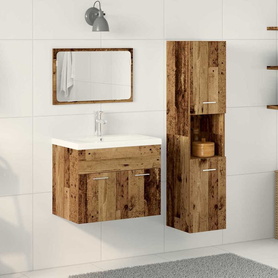 Sets Anders 3 pcs Oude hout 30 x 30 x 130 cm Bewerkt hout