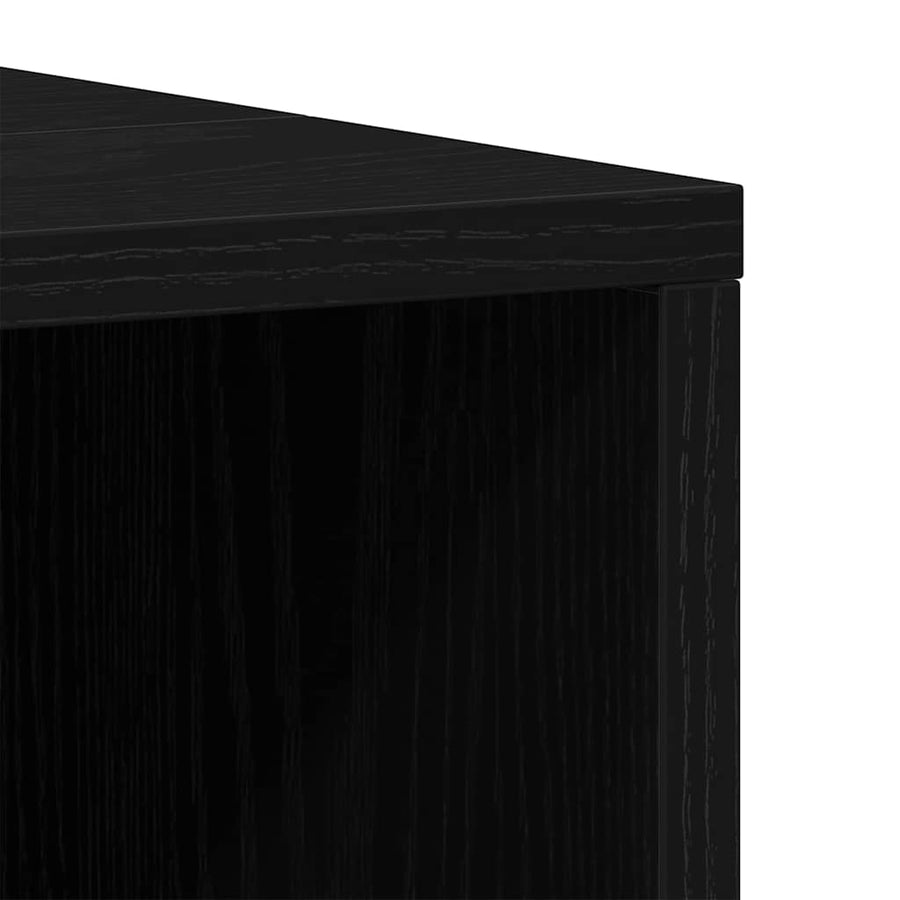 Badkamermeubelset met opslag 3 pcs Zwart Bewerkt hout