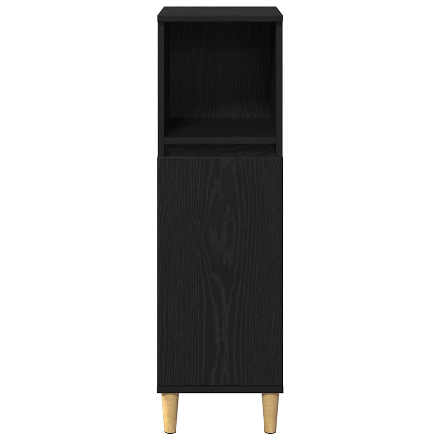 Badkamermeubelset met opslag 3 pcs Zwart Bewerkt hout