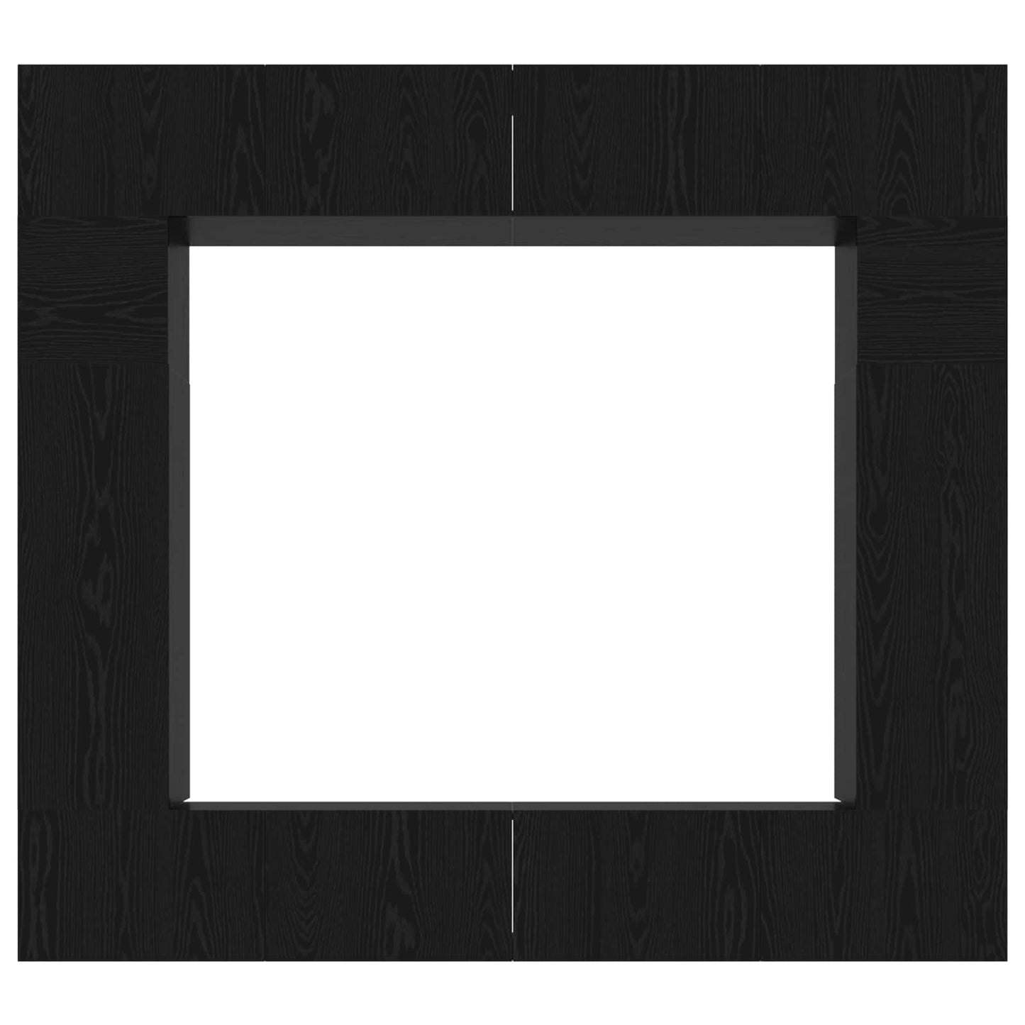 Tv-meubelset Wandgemonteerd 8 pcs Zwart Eiken Bewerkt hout
