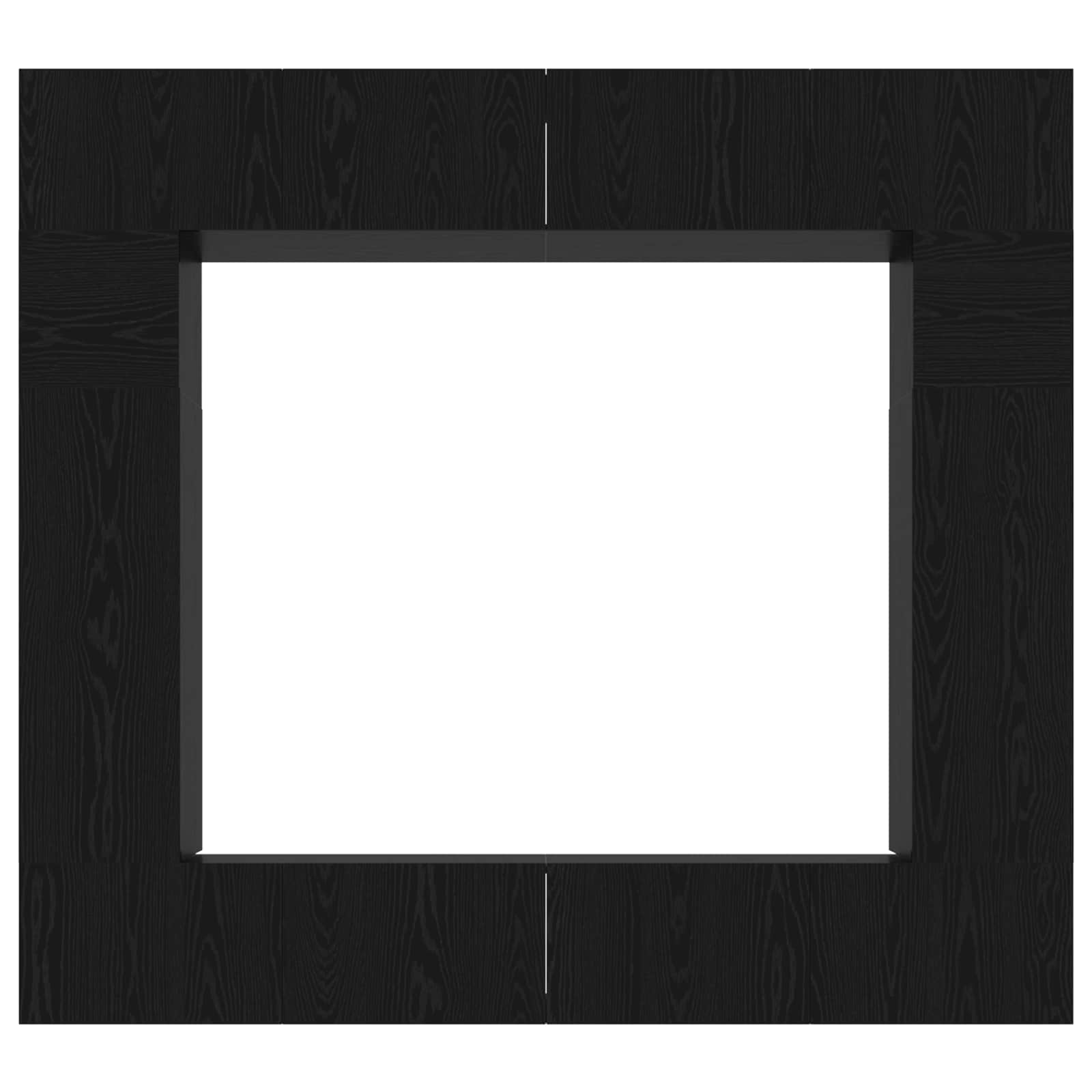 Tv-meubelset Wandgemonteerd 8 pcs Zwart Eiken Bewerkt hout