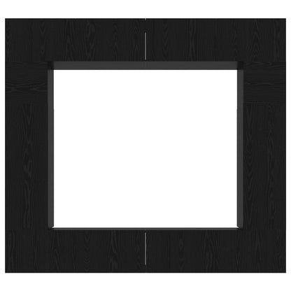 Tv-meubelset Wandgemonteerd 8 pcs Zwart Eiken Bewerkt hout