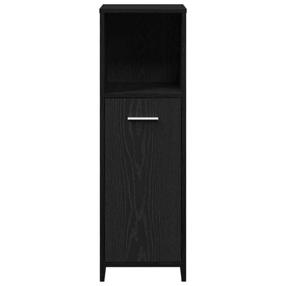 Badkamermeubelset met lade 4 pcs Zwart Eiken Bewerkt hout