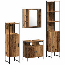 Badkamermeubelset met plank 4 pcs Oud Hout Bewerkt hout