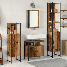 Badkamermeubelset met plank 4 pcs Oud hout Bewerkt hout