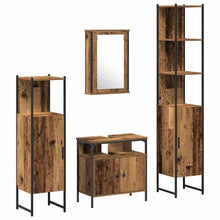 Badkamermeubelset met plank 4 pcs Oud hout Bewerkt hout