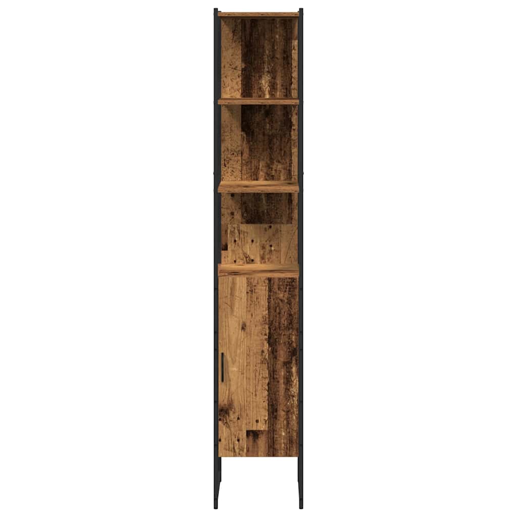 Badkamermeubelset met plank met opslag 4 pcs Bruin Bewerkt hout