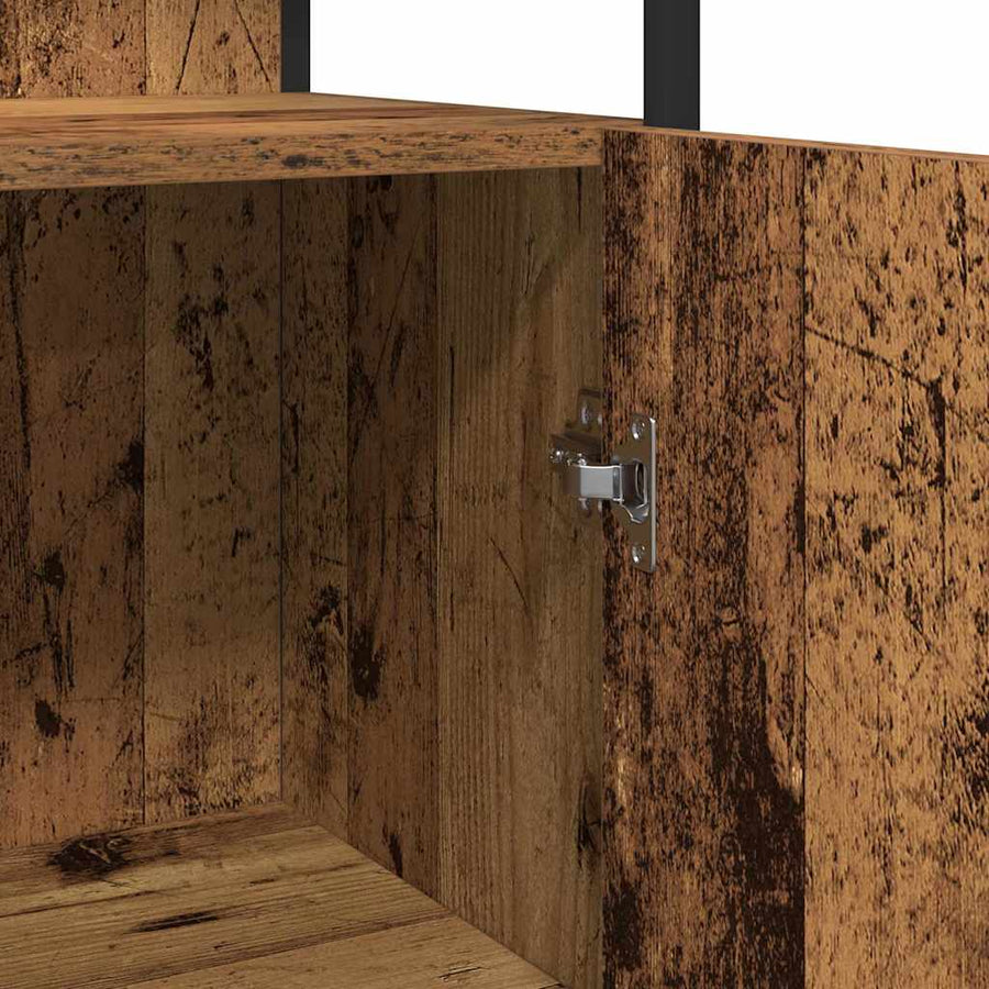 Badkamermeubelset met plank 4 pcs Oud hout Bewerkt hout