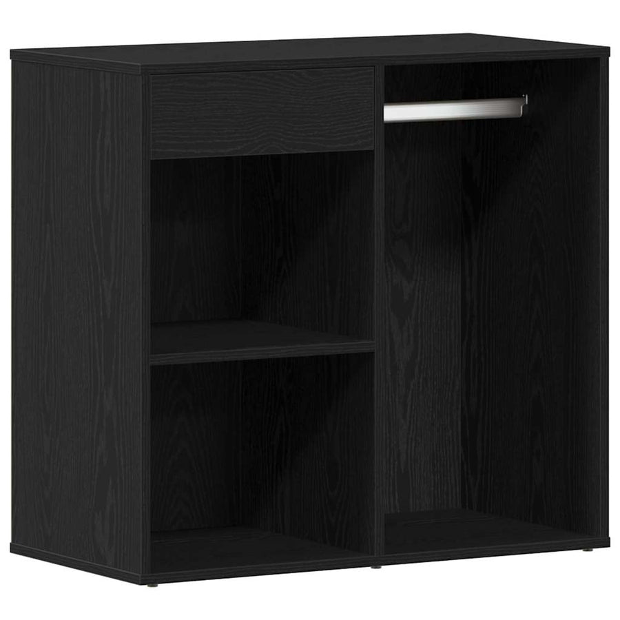 LED Make-up Tafel Set met lade Zwart Eiken 140 x 40 x 140 cm