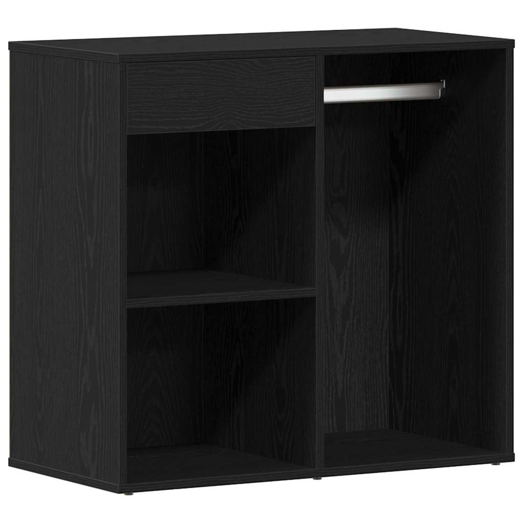 LED Make-up Tafel Set met lade Zwart Eiken 140 x 40 x 140 cm