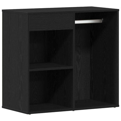 LED Make-up Tafel Set met lade Zwart Eiken 140 x 40 x 140 cm