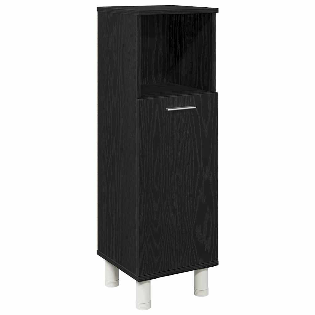 Badkamermeubelset 3 pcs Zwart 30 x 30 x 99,5 cm Bewerkt hout