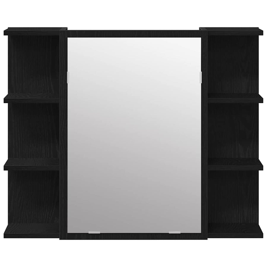 Badkamermeubelset 3 pcs Zwart 30 x 30 x 99,5 cm Bewerkt hout