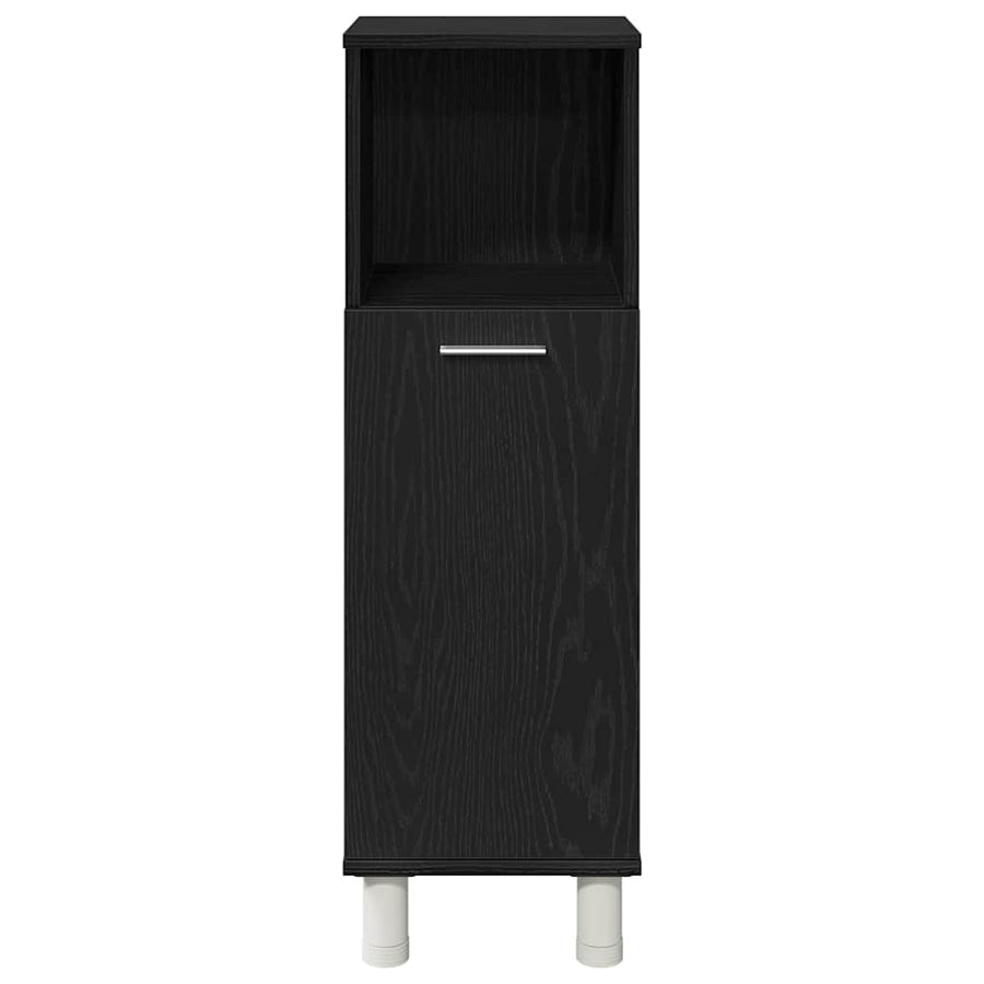 Badkamermeubelset 3 pcs Zwart 30 x 30 x 99,5 cm Bewerkt hout