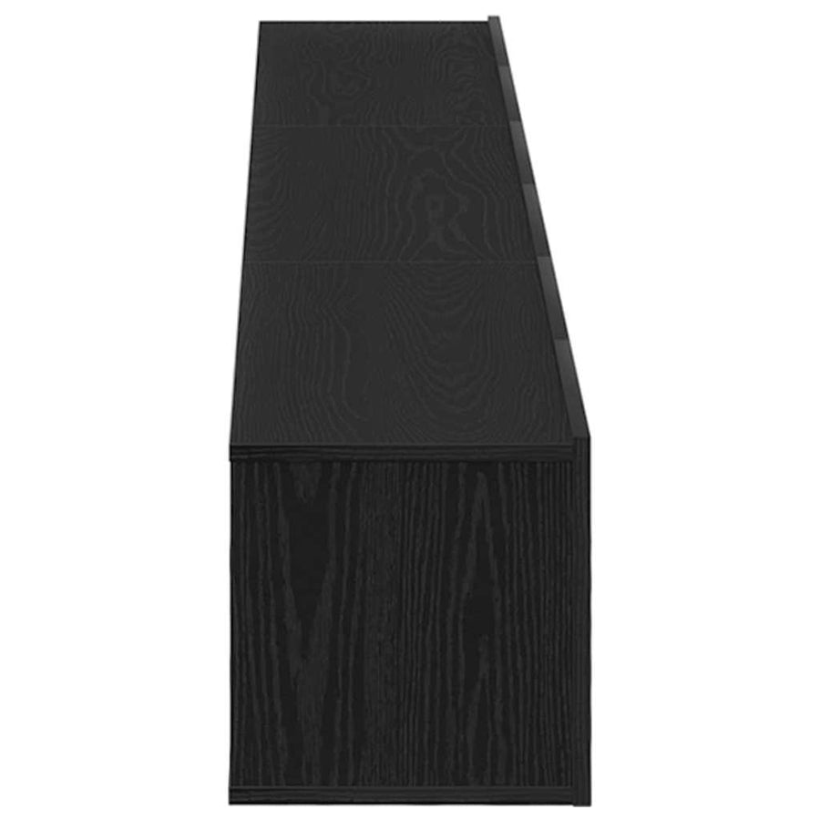 Tv-meubelset 3 pcs Zwart Eiken 80 x 30 x 30 cm Bewerkt hout