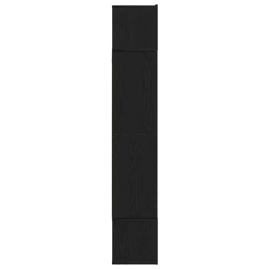 Tv-meubelset Wandgemonteerd 9 pcs Zwart Eiken Bewerkt hout