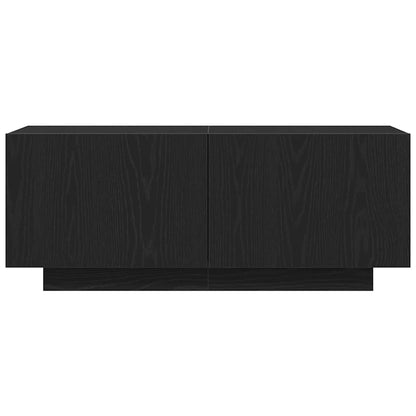 TV-kast Zwart Eiken 100 x 35 x 40 cm Bewerkt hout