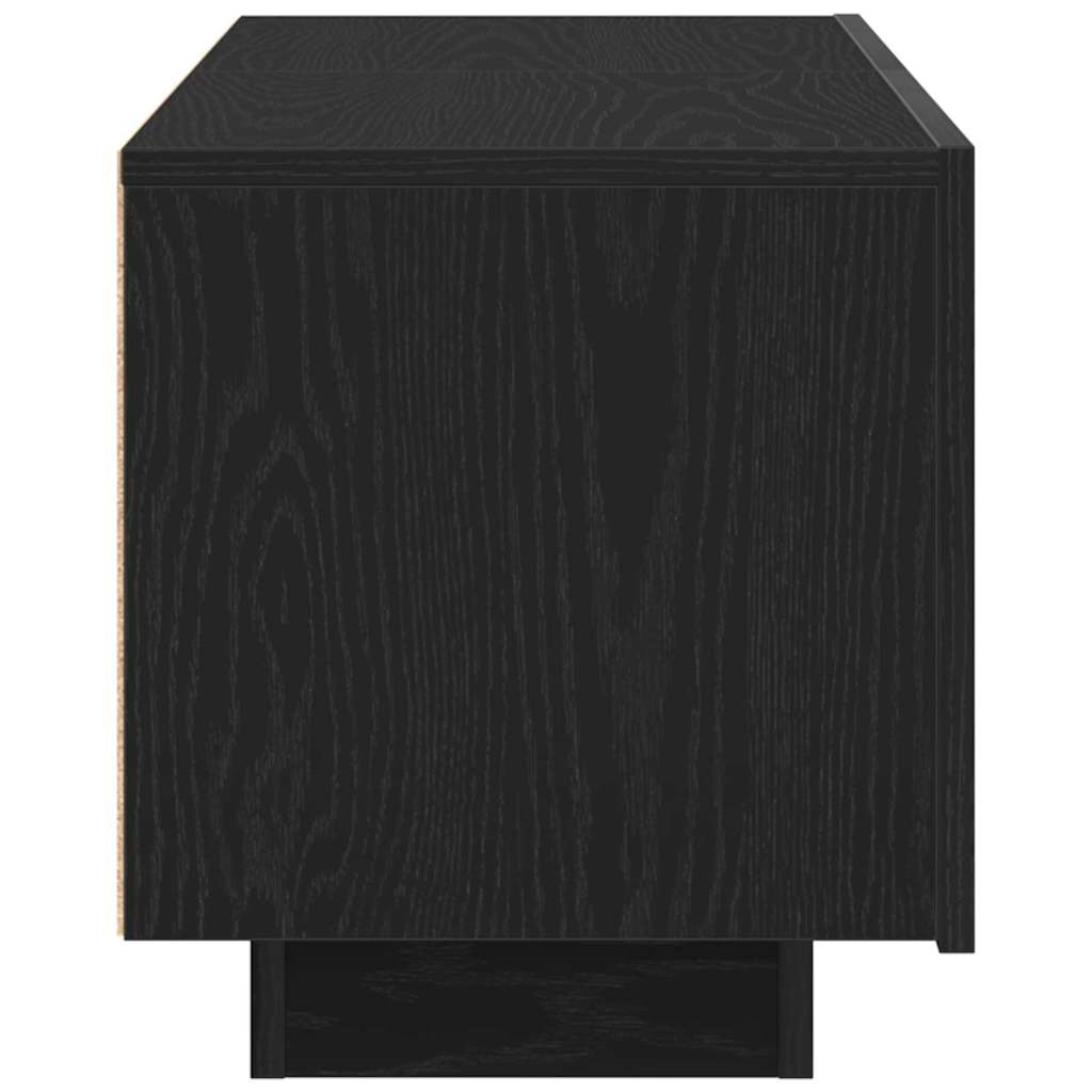 TV-kast Zwart Eiken 100 x 35 x 40 cm Bewerkt hout