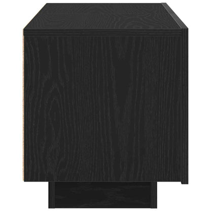 TV-kast Zwart Eiken 100 x 35 x 40 cm Bewerkt hout