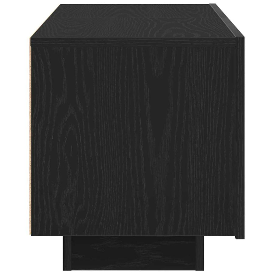 TV-kast Zwart Eiken 100 x 35 x 40 cm Bewerkt hout