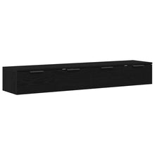 Wandkast 2 pcs Zwart Eiken 68 x 30 x 20 cm Bewerkt hout