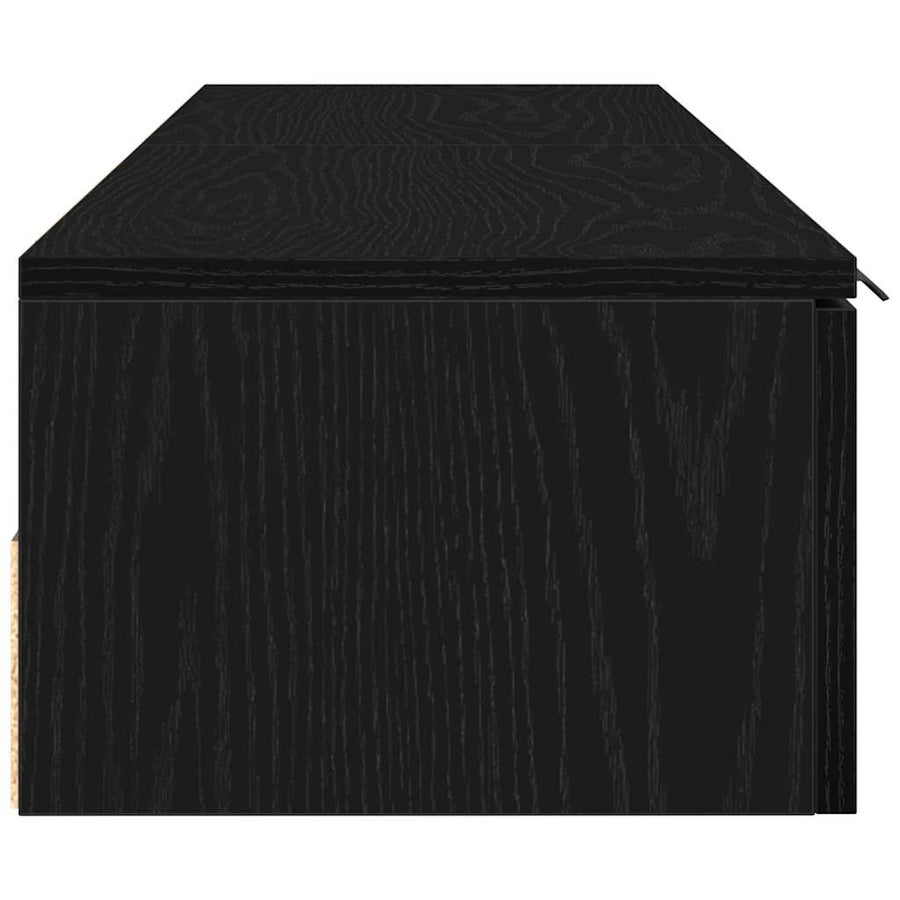 Wandkast 2 pcs Zwart Eiken 68 x 30 x 20 cm Bewerkt hout