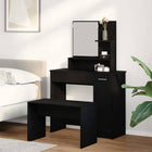 Kaptafel met lade zwart eiken 86,5x35x136 cm