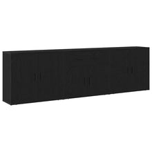 Dressoir Met Lade 240 X 33 X 70 Cm Bewerkt Hout Zwart eiken