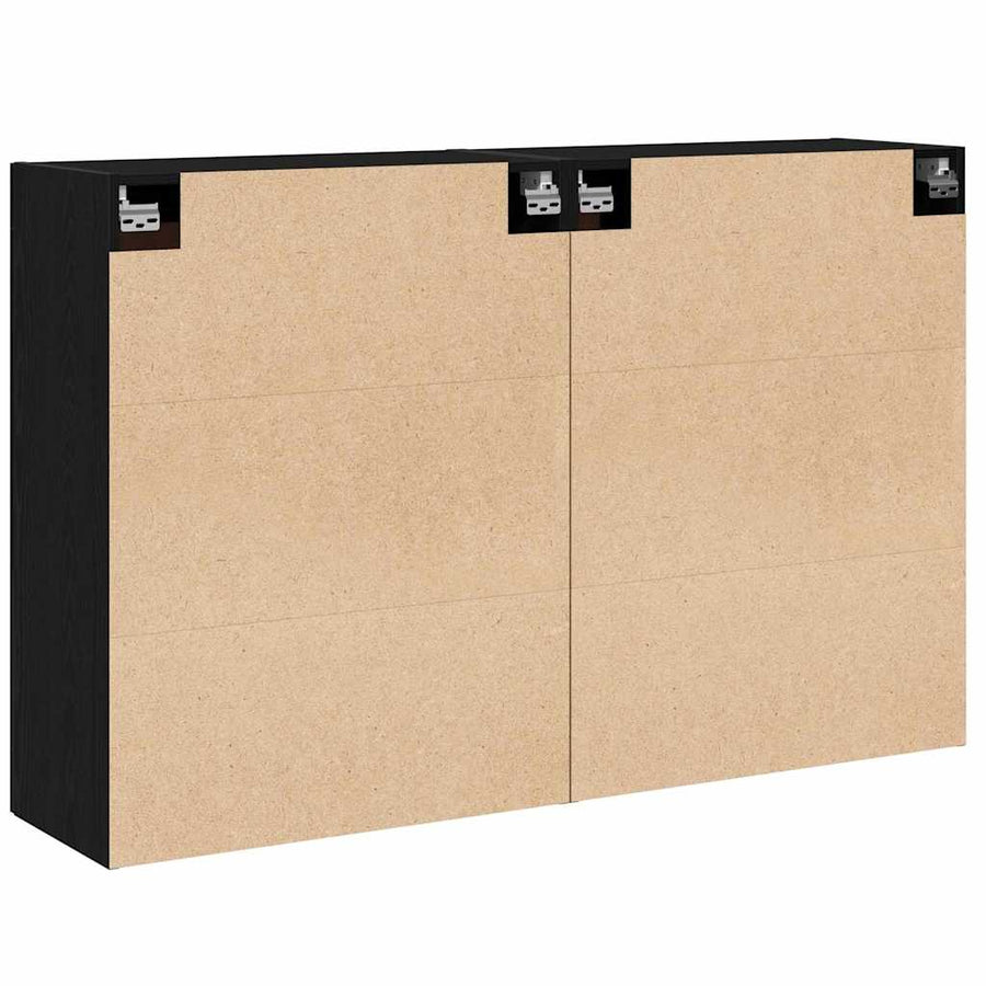 Wandkast 2 pcs Artisan Eiken 69,5 x 34 x 90 cm Bewerkt hout