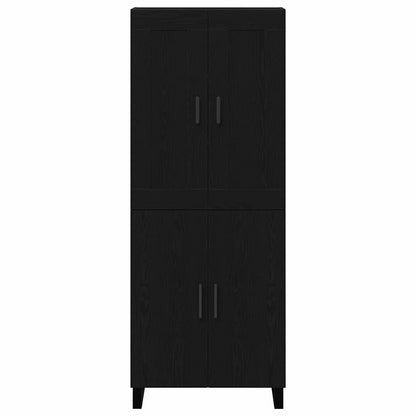 Hoge kast Zwart Eiken 69,5 x 34 x 180 cm Bewerkt hout