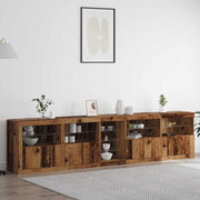 Dressoir oudhout 283x37x67 cm bewerkt hout