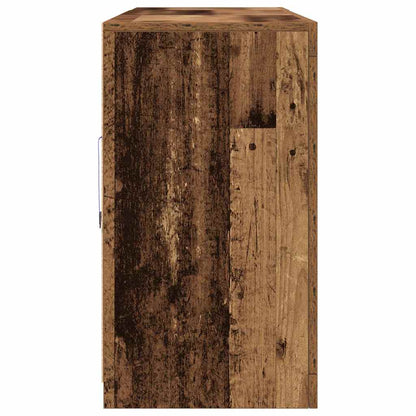 LED Sideboard Oudhout 181,5 x 37 x 67 cm Bewerkt hout