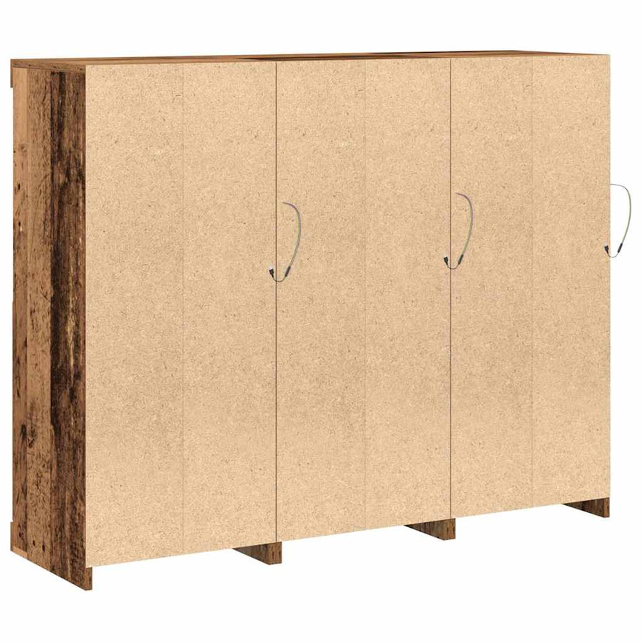 Dressoir 3 pcs Oud hout 123 x 37 x 100 cm Bewerkt hout