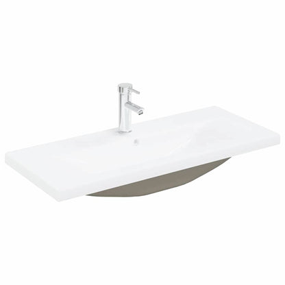 Badkamertenk te kast met lade Wandgemonteerd 3 pcs Zwart Eiken
