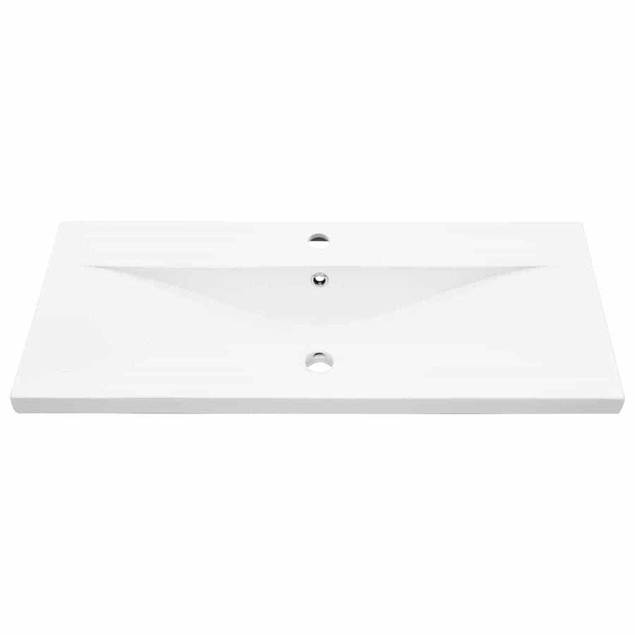 Badkamertenk te kast met lade Wandgemonteerd 3 pcs Zwart Eiken