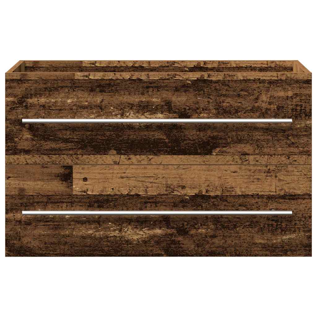 Badkamertenk te kast met lade 2 pcs Oud Hout 80 x 38,5 x 48 cm