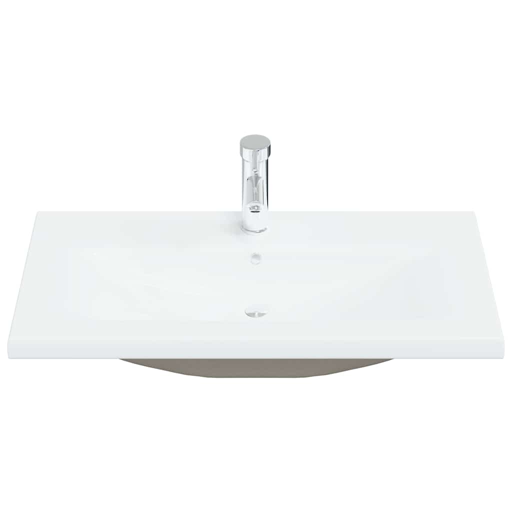 Badkamerkast Zwart Eiken 90 x 38,5 x 46 cm Bewerkt hout