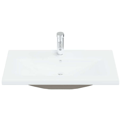 Badkamerkast Zwart Eiken 90 x 38,5 x 46 cm Bewerkt hout