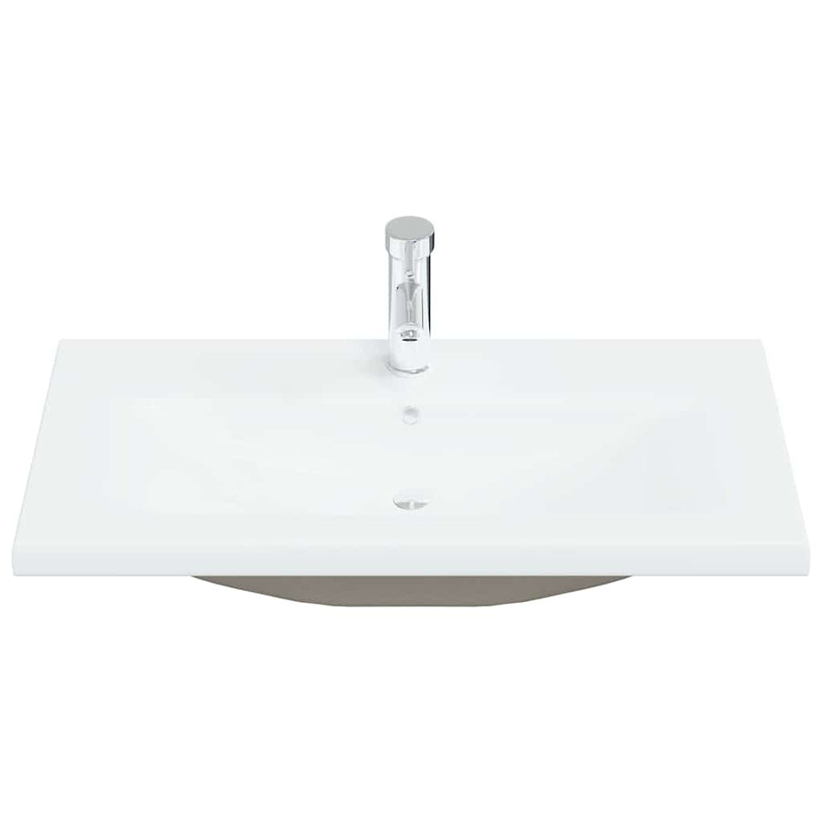 Badkamerkast Zwart Eiken 90 x 38,5 x 46 cm Bewerkt hout
